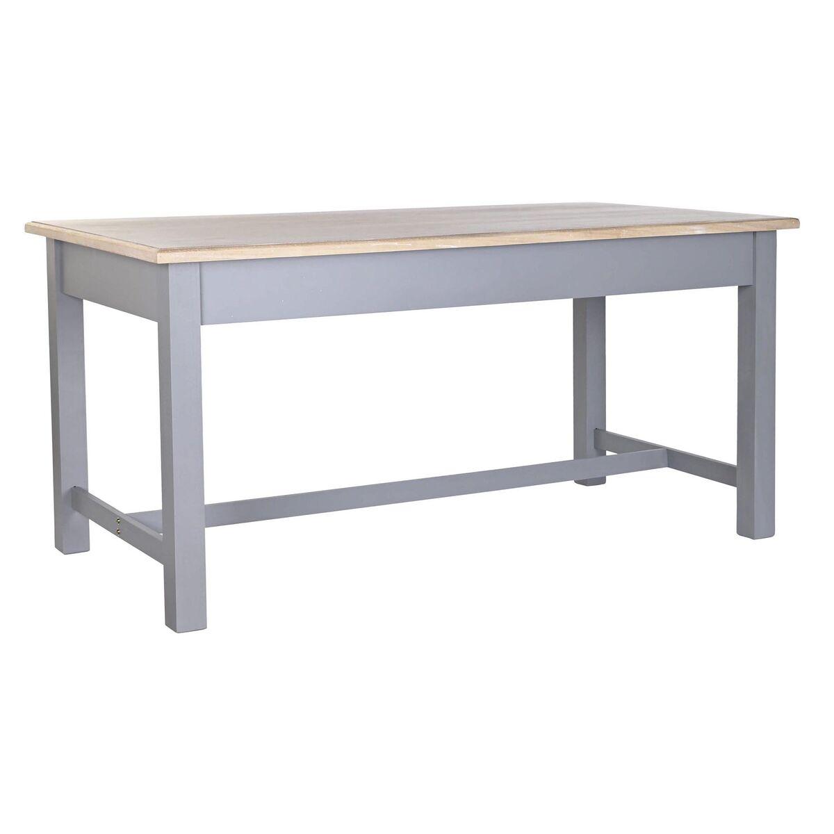 Spisebord Grå Natur Træ Paulonia Træ Træ Mdf 161.5 X 81.5 X 78 Cm 161 5 X 81 5 X 78 Cm