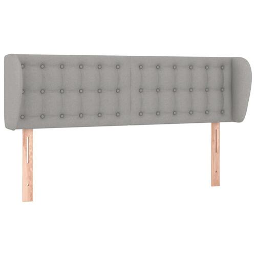 Sengegavl med kanter 147x23x78/88cm stof lysegrå