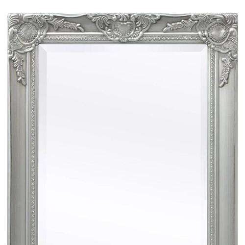 Vægspejl 140x50 cm barokstil sølvfarvet