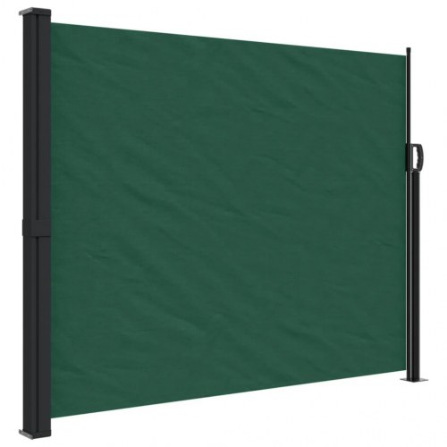Sammenrullelig sidemarkise 160×600 cm - mørkegrøn privatlivsskærm
