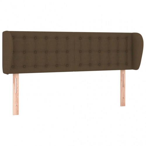 Sengegavl med kanter 147 x 23 x 78/88 cm - mørkebrun