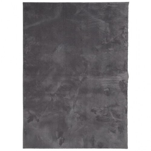 Gulvtæppe HUARTE 240×340 cm - kort luv, vaskbart, antracitgrå