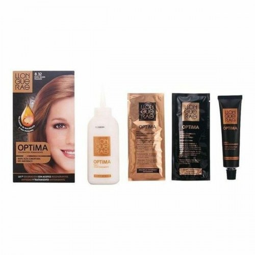 Hårfarve uden ammoniak Llongueras Optima 8.32 Light Blond Natural (1 stk)
