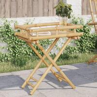 Foldbart bakkebord 60x40x68 cm bambus
