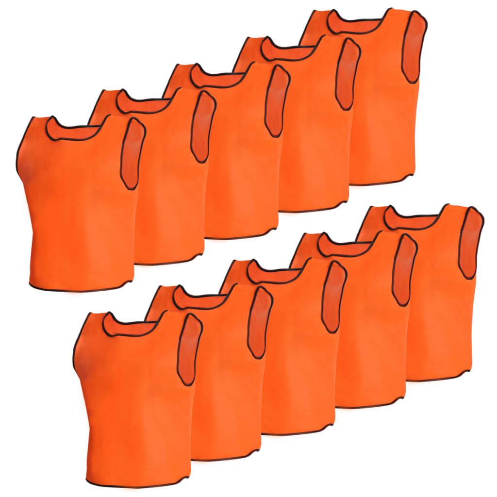 10 stk Orange Sport Bib Senior