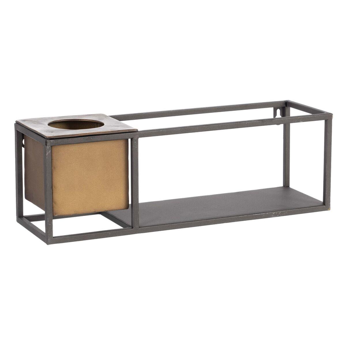 Hylder 40 X 12 X 13 5 Cm Sort Gylden Metal