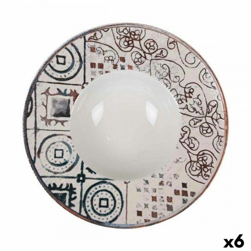 Grecia dyb tallerken i porcelæn Ø 28 cm - 6 stk.