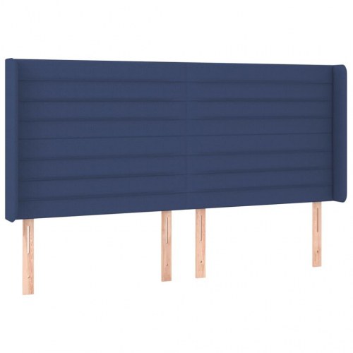 Kontinentalseng med LED-lys 180×200 cm - stof, blå