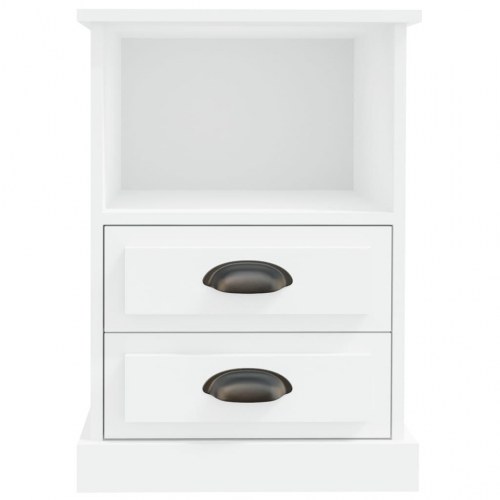 Sengeborde 2 stk. 43x36x60 cm hvid