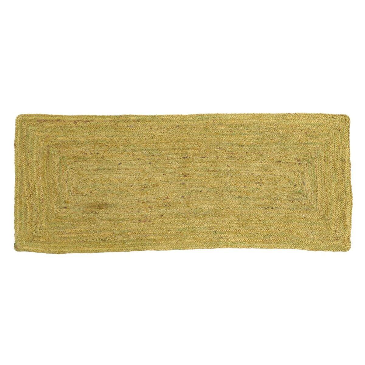 Tæppe Grøn Jute 170 X 70 Cm