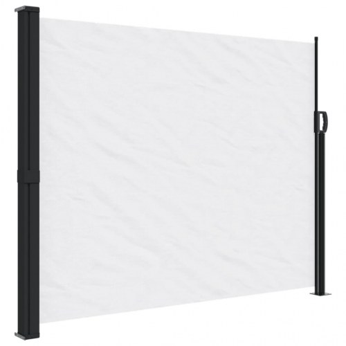 Sammenrullelig sidemarkise 160 × 600 cm - hvid