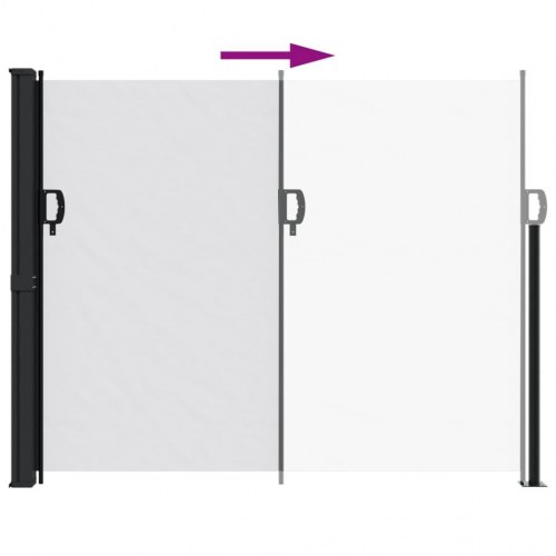 Sammenrullelig sidemarkise 160 × 600 cm - hvid