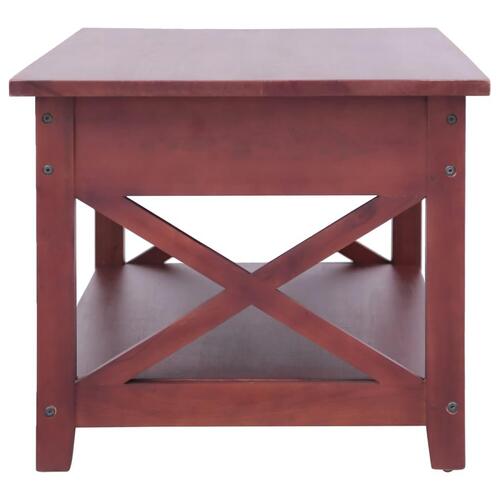 Sofabord 100 x 55 x 46 cm massivt mahognitræ brun