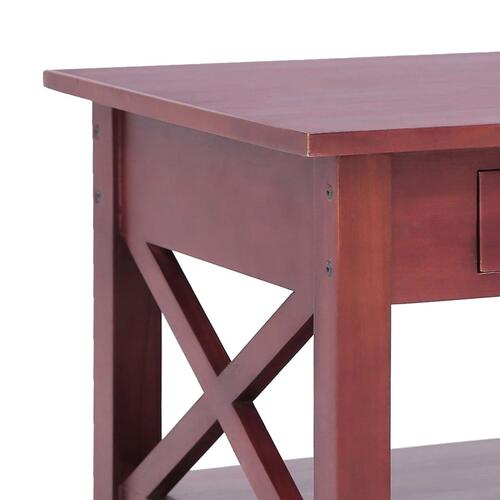 Sofabord 100 x 55 x 46 cm massivt mahognitræ brun