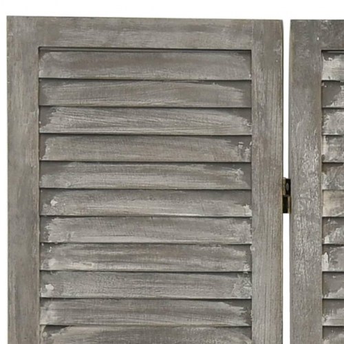 6-panels rumdeler 214x166 cm massivt træ grå