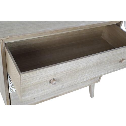 Kommode 80 x 42 x 80 cm Natur Hvid Blad af en plante