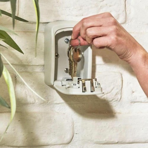 Nøgleboks med kodelås Master Lock 5401EURDCRM - hvid/grå, vægmontering