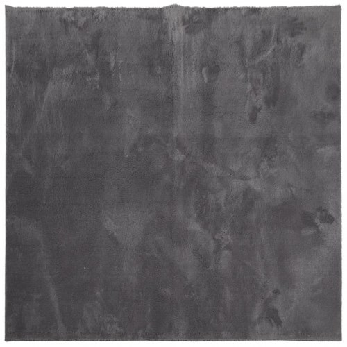 Gulvtæppe HUARTE 200×200 cm - kort luv, vaskbart, antracitgrå