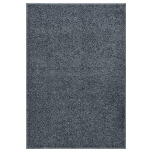 Gulvtæppe 160 × 230 cm med kort luv - antracitgrå
