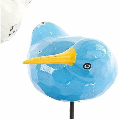 Dekorativ figur Træ Metal Fugle Kiwi Middelhavet