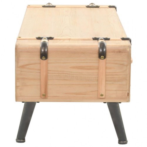 Tv-bord 110x33x35 cm i massivt fyrretræ - retro kuffertdesign
