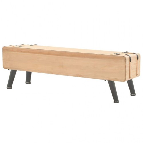 Tv-bord 110x33x35 cm i massivt fyrretræ - retro kuffertdesign
