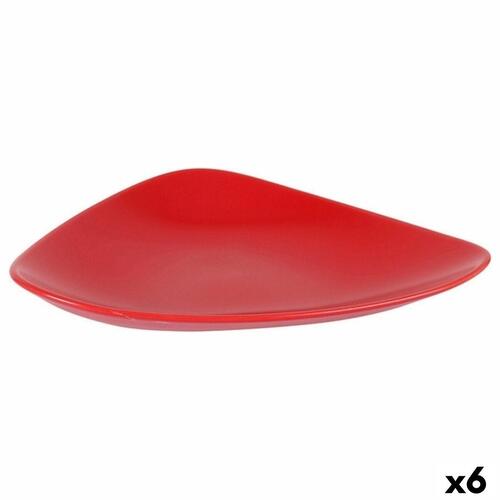 Desserttallerken Rød Keramik 24 x 18 x 3 cm (6 enheder)