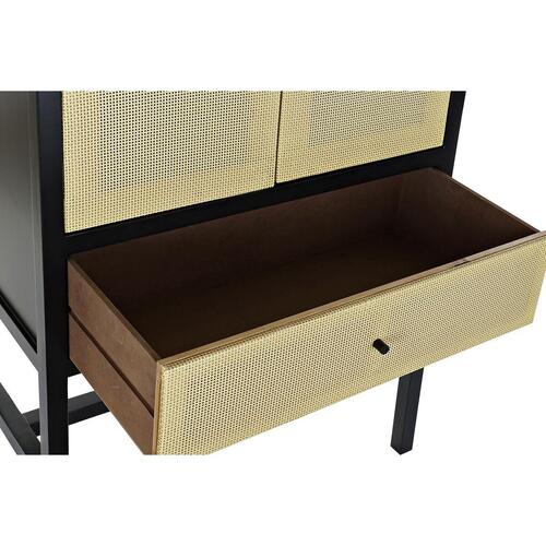 Skab 80 x 38 x 160 cm Gran Natur Sort