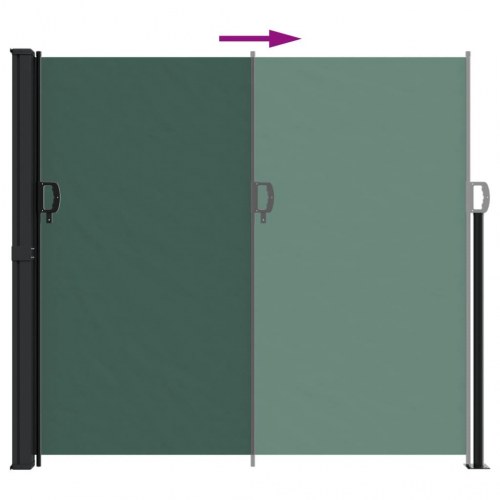 Sammenrullelig sidemarkise 180 × 600 cm - mørkegrøn