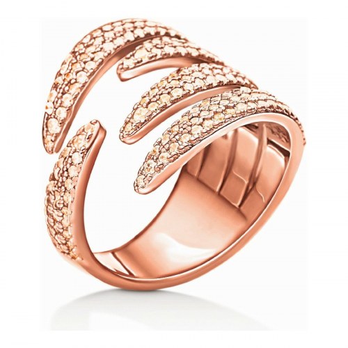 Ring til kvinder, sterling sølv, pink - str. 14