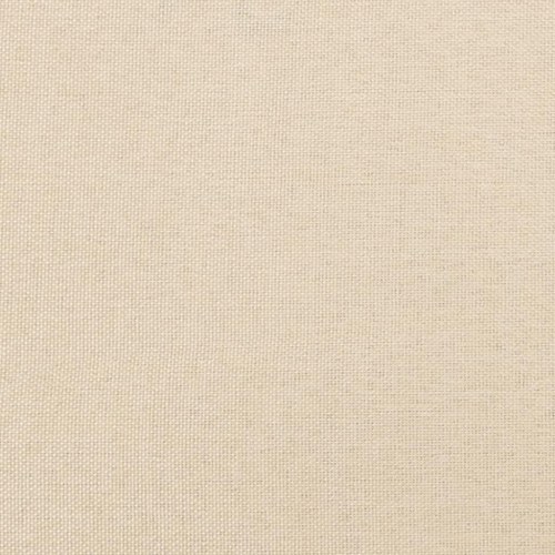 Sengegavl med kanter 83x23x118/128 cm stof cremefarvet