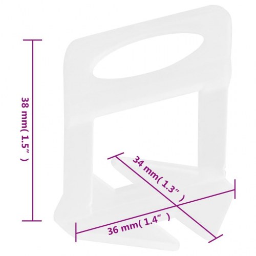 Nivelleringsklips til fliser 1,5 mm - 250 stk.
