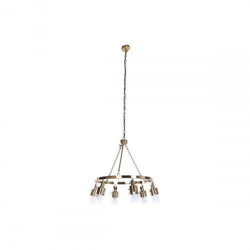Loftslampe, krystal og gylden metal, 66 × 66 × 60 cm, 40 W, E14