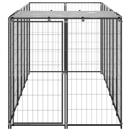 Hundeløbegård 330 × 110 × 110 cm - stål, sort