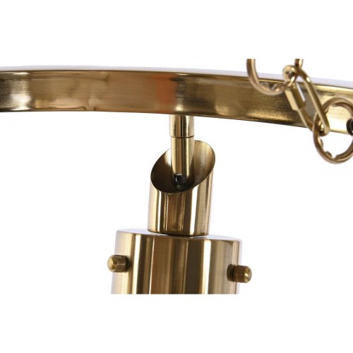 Loftslampe, krystal og gylden metal, 66 × 66 × 60 cm, 40 W, E14