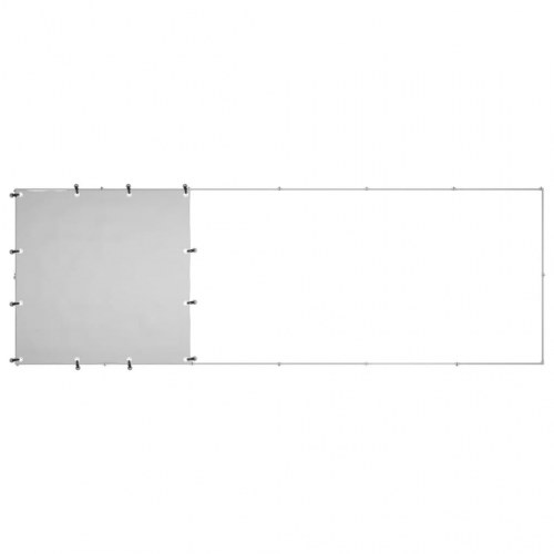 Hundeløbegård 330 × 110 × 110 cm - stål, sølvfarvet med PE-tag