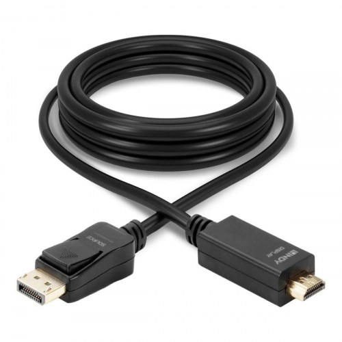 HDMI kabel LINDY - DisplayPort til HDMI, 5 m, sort