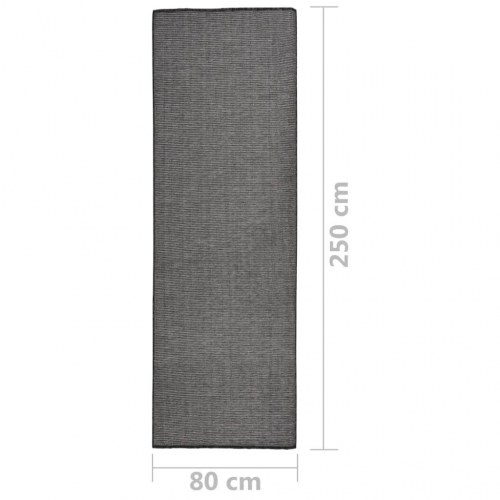 Fladvævet udendørstæppe 80 × 250 cm - grå