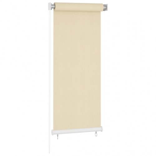 Udendørs rullegardin 60 × 140 cm - HDPE, cremefarvet