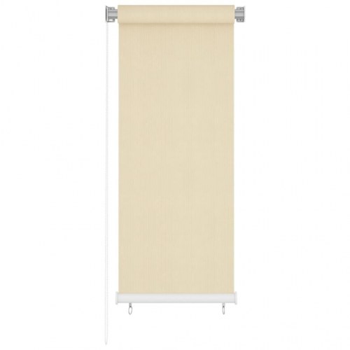 Udendørs rullegardin 60 × 140 cm - HDPE, cremefarvet