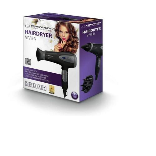 Hårtørrer Esperanza EBH005K Sort 2200 W