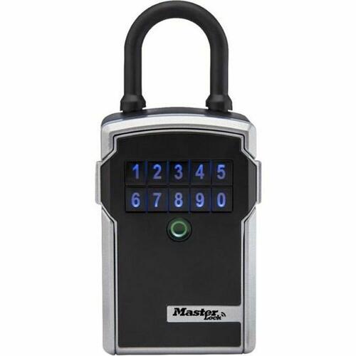 Master Lock 5440EURD sikkerhedsboks med kode og Bluetooth - sort/sølv, zink, 18 × 8 × 6 cm