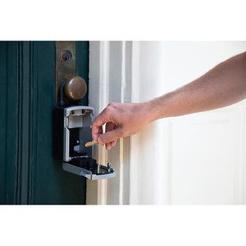 Master Lock 5440EURD sikkerhedsboks med kode og Bluetooth - sort/sølv, zink, 18 × 8 × 6 cm