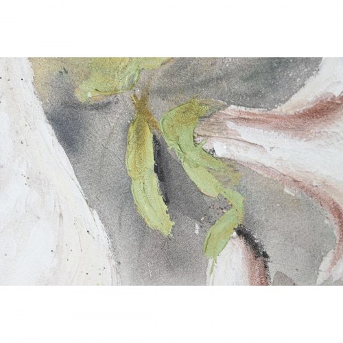Lærredsmaleri i fyrretræ, påfugl - 90 × 3,7 × 120 cm