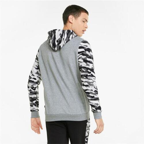 Hættetrøje til Mænd Puma ESS Camo Sort Grå Hvid Camouflage M