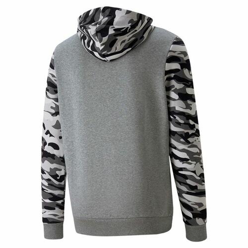Hættetrøje til Mænd Puma ESS Camo Sort Grå Hvid Camouflage M