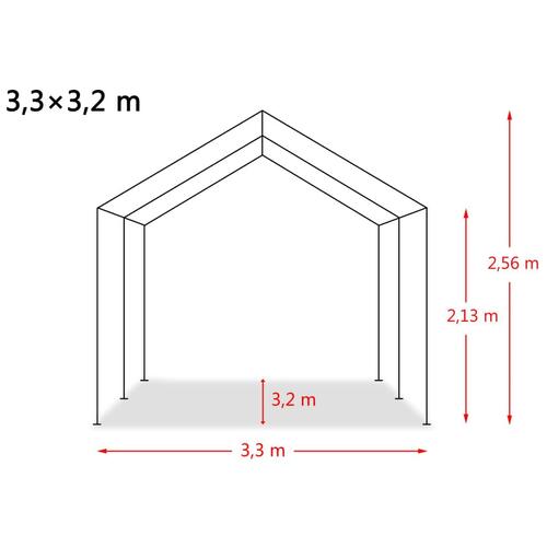 Flytteligt læskur til husdyr PVC 550 g/m² 3,3x3,2 m mørkegrøn