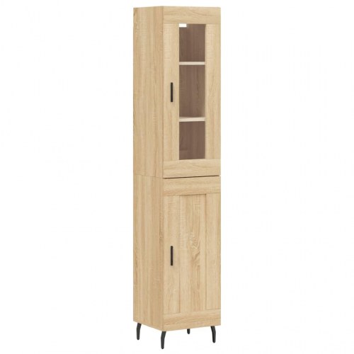 Skab 34,5x34x180 cm konstrueret træ sonoma-eg