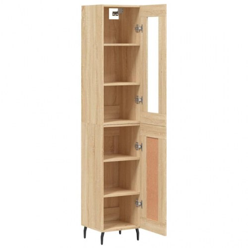 Skab 34,5x34x180 cm konstrueret træ sonoma-eg
