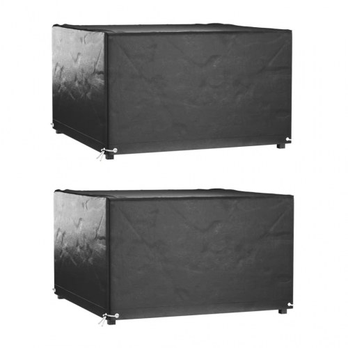 Havemøbelovertræk 2 stk. - 132 × 132 × 80 cm, firkantet, 8 øjer